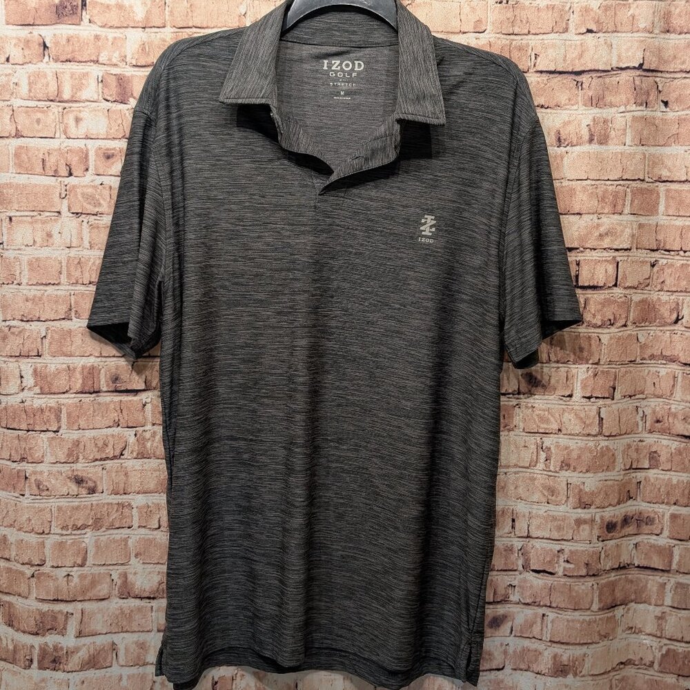 Izod Polo Golf Stretch Gray Size Medium